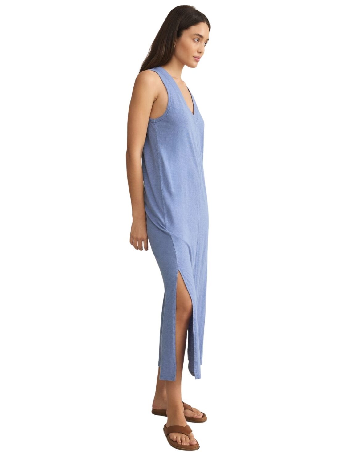 z supply palisades midi dress in sky blue