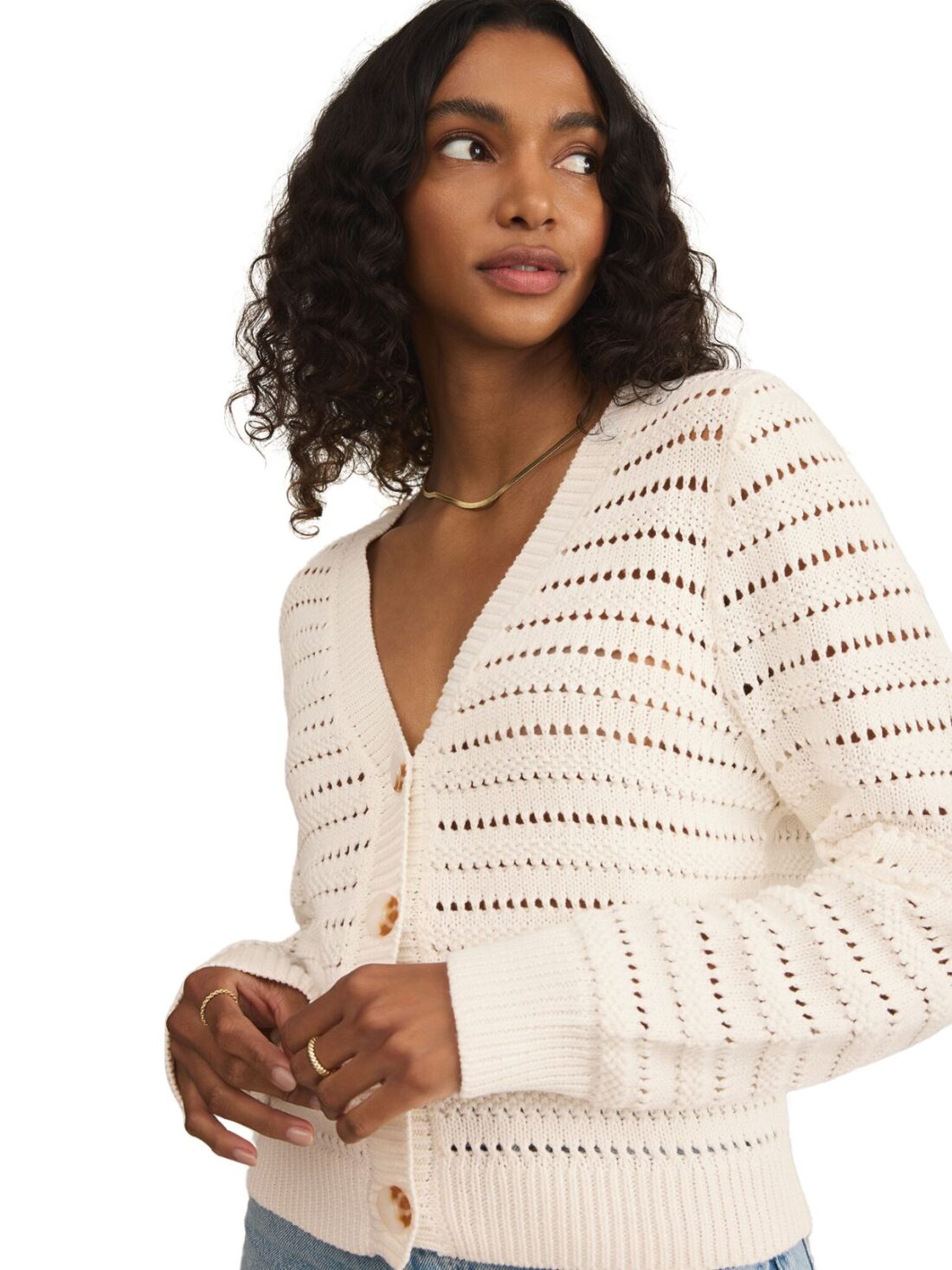 z supply romance cardigan in sea salt