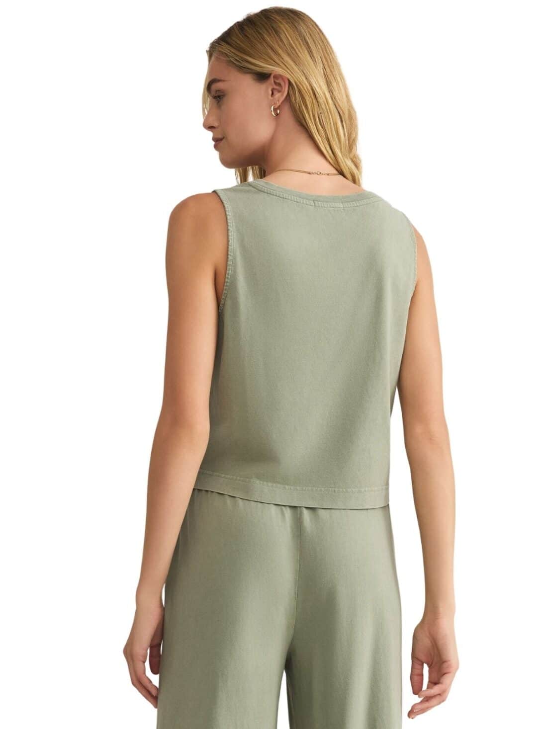 z supply sloane v neck top in avocado