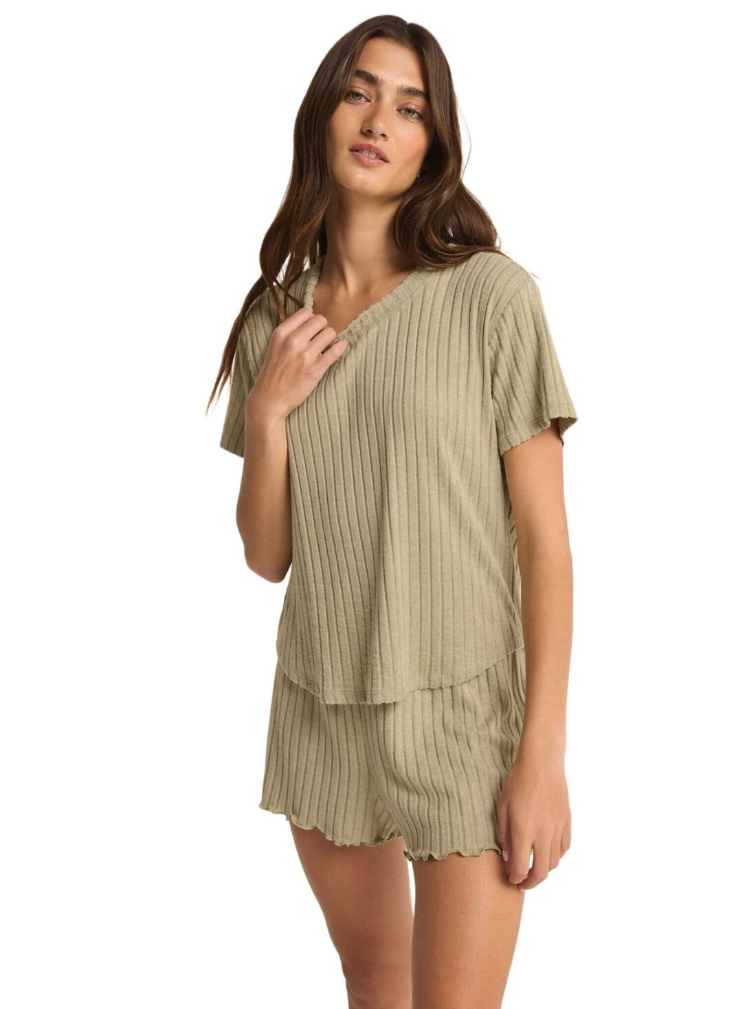 z supply so soft tee in meadow