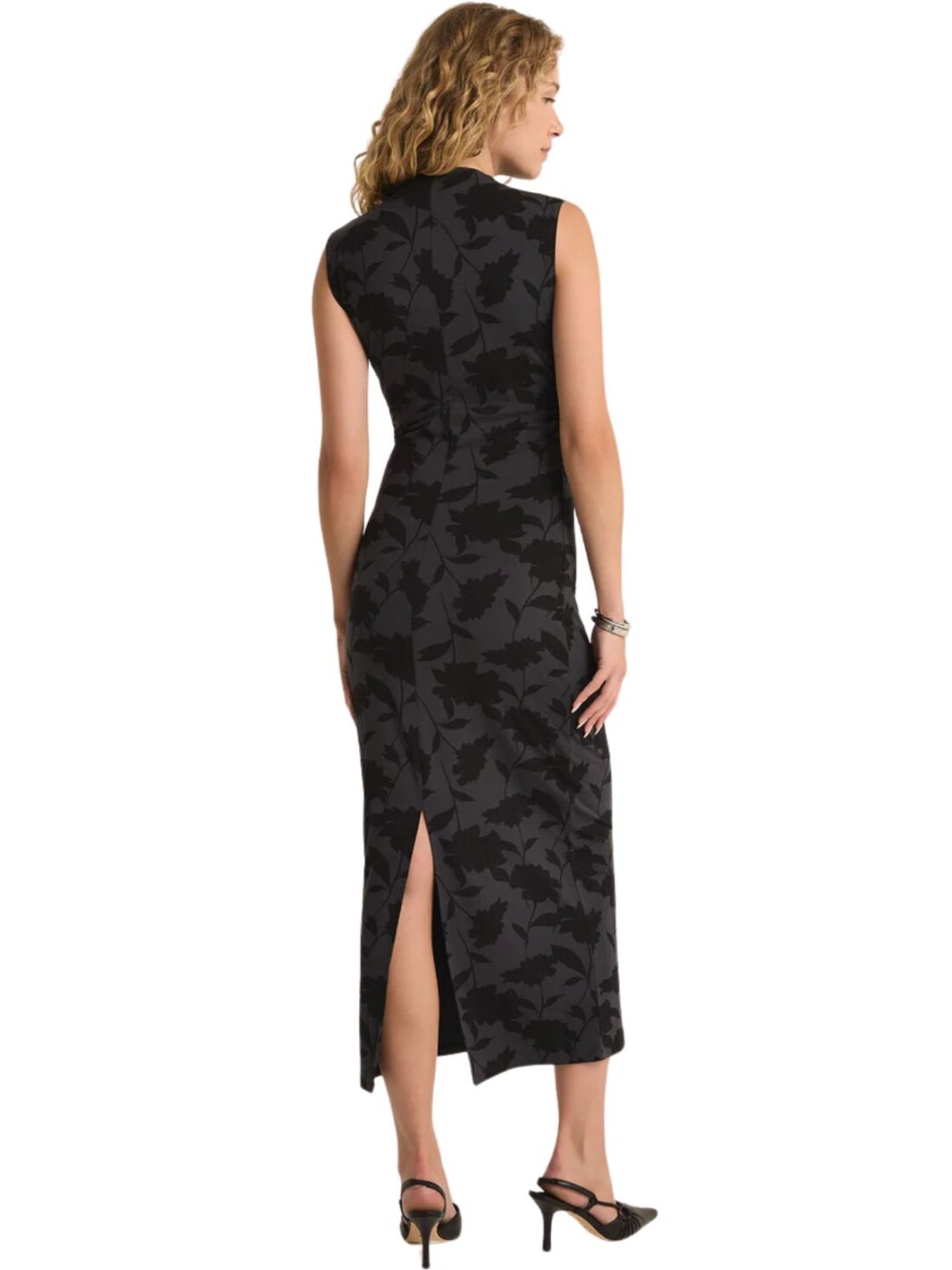 z supply tatum shadow floral midi in black