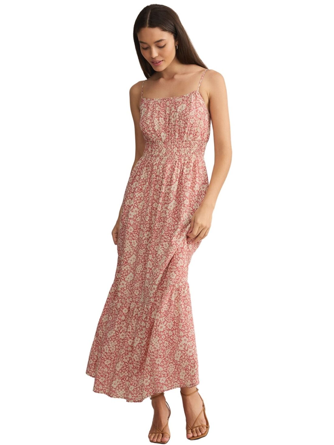 z supply toluca ynez floral dress in dustry rose