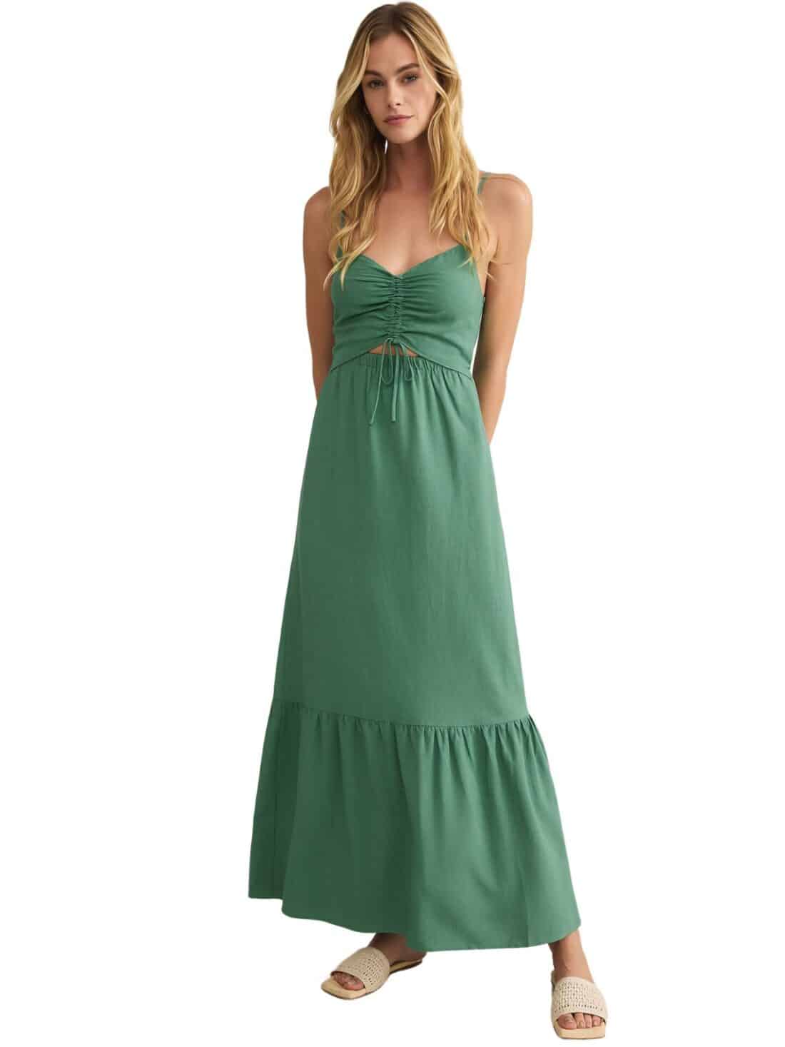 z supply winslet maxi in botanical green