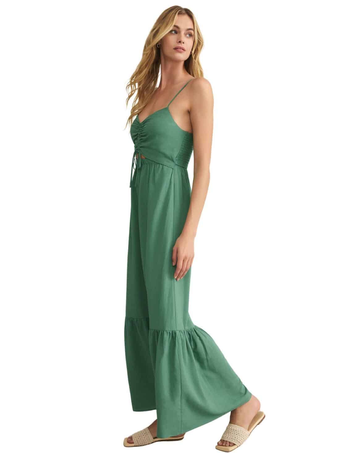 z supply winslet maxi in botanical green