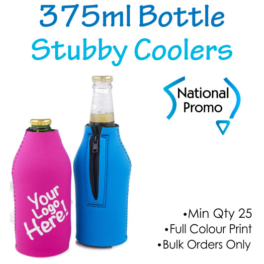 ZIP UP 375ml Bottle Stubby Cooler