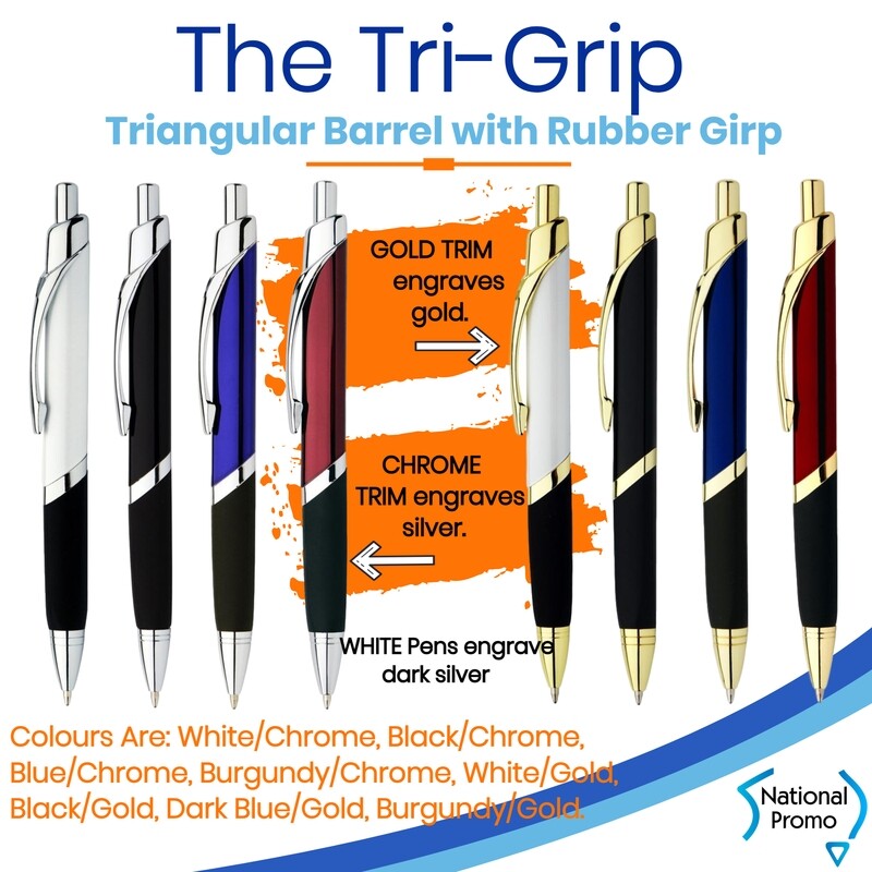 TRILOGY Tri-Grip Metal Pen - QTY 50