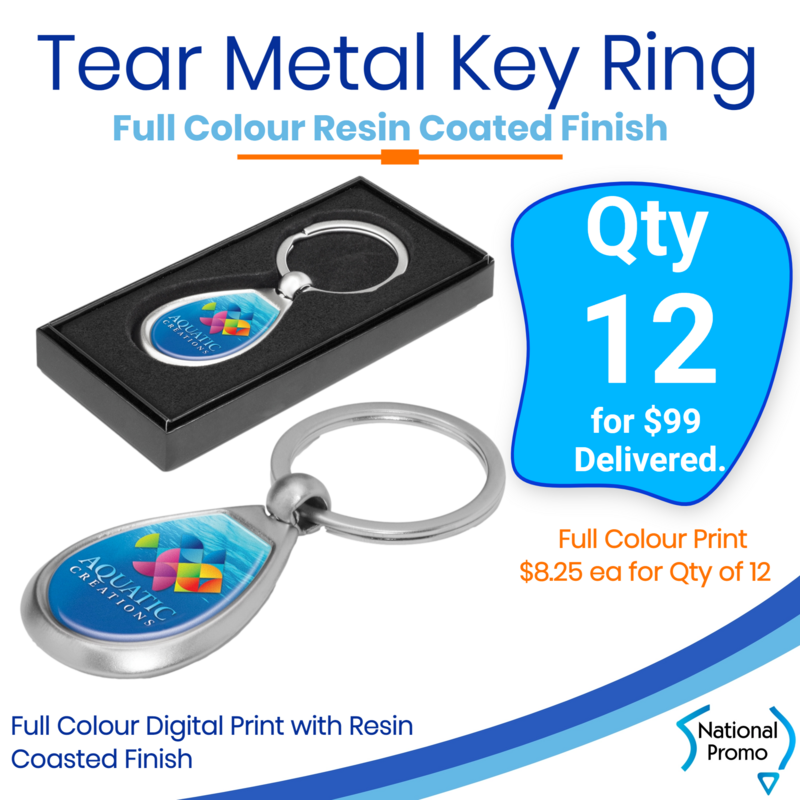 12x Tear Metal Key Rings