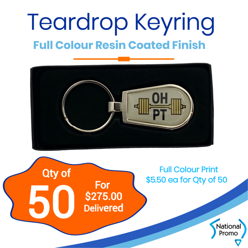 50x Teardrop Keyrings