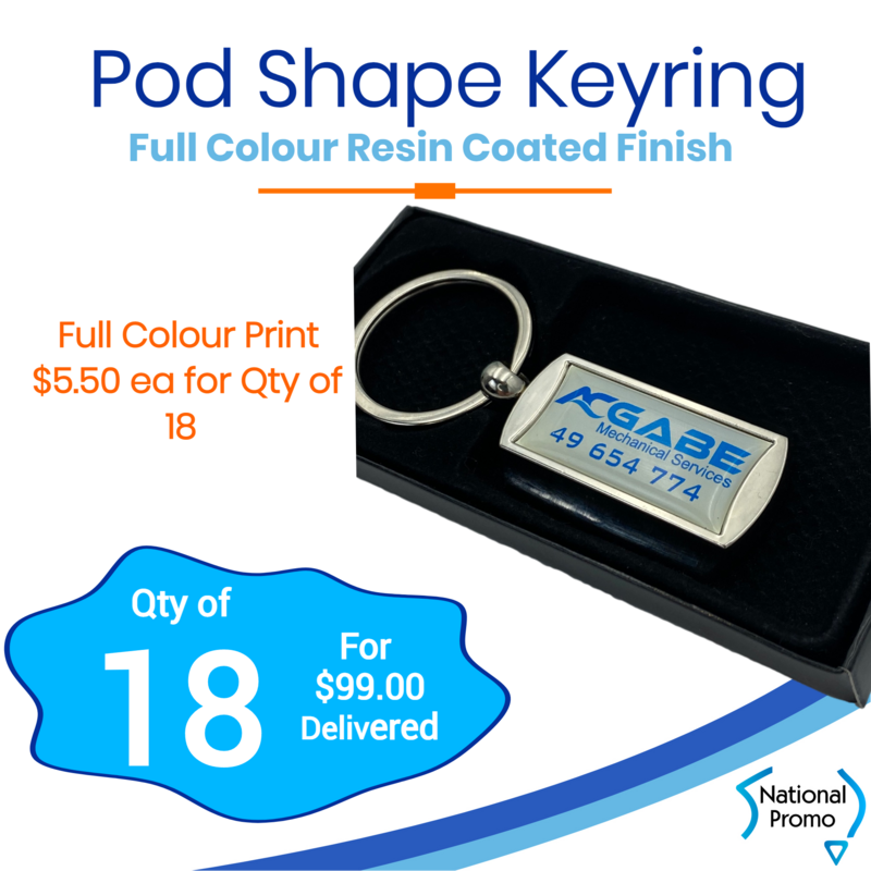 18x Pod Shape Display Keyring