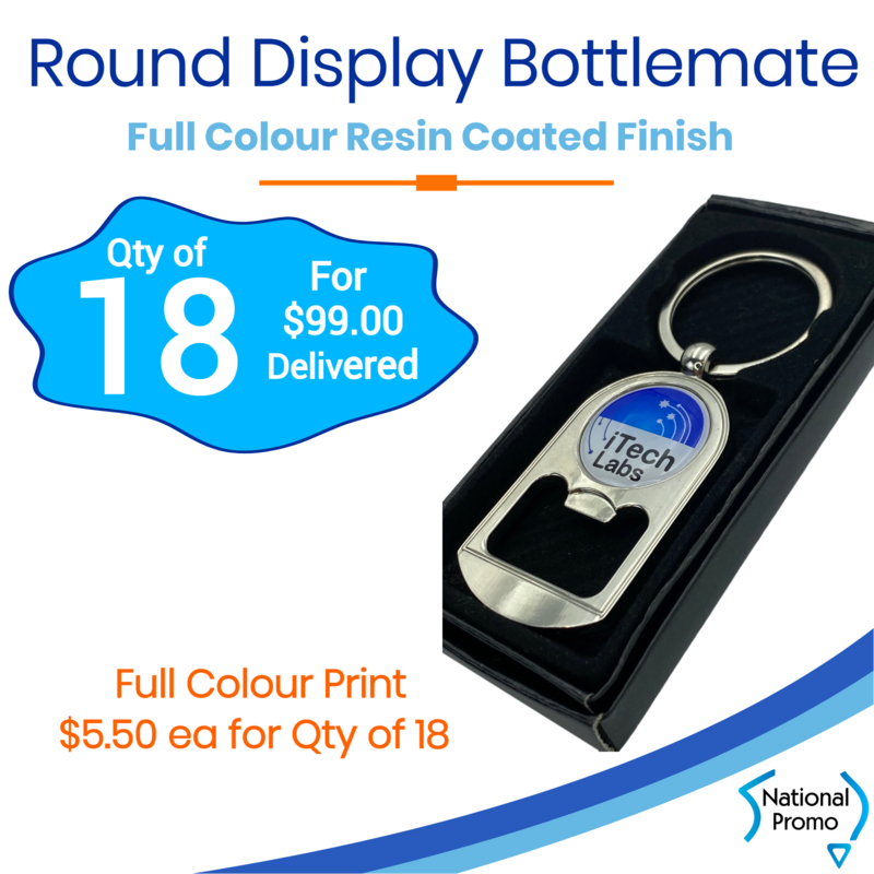 18x Round Display Bottlemate Keyrings