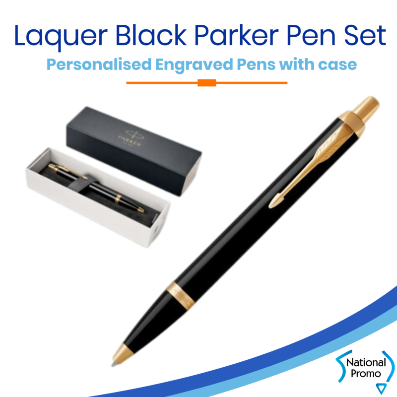 PARKER PEN LACQUER BLACK w GOLD TRIM
