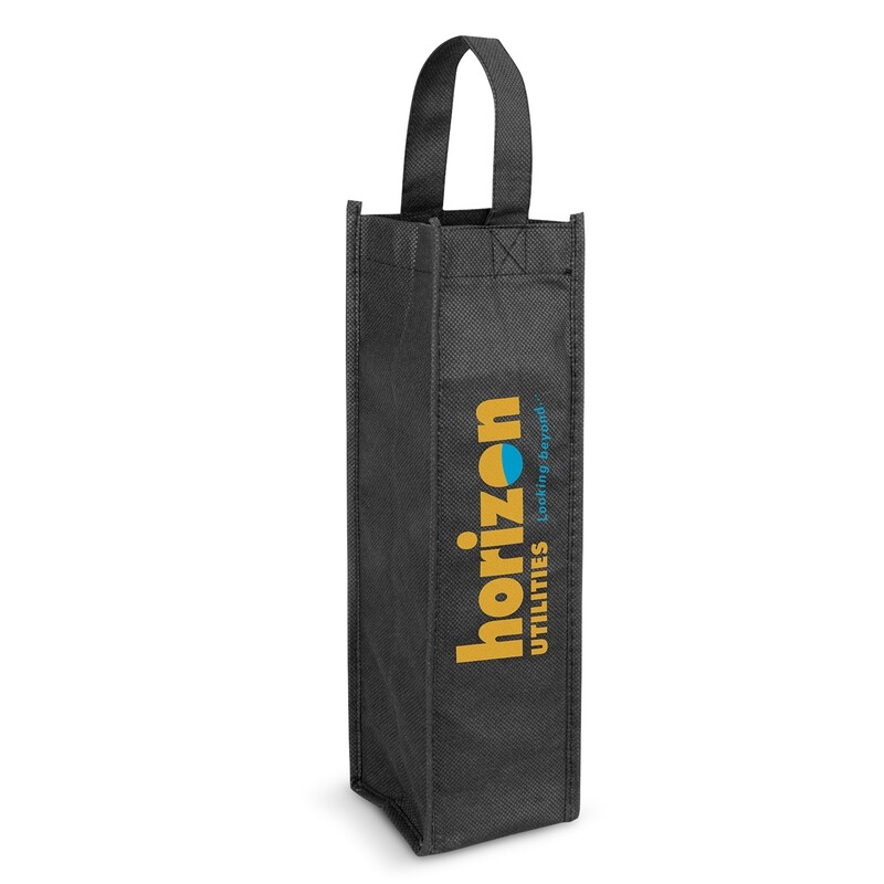 SINGLE WINE BOTTLE TOTE BAG with FULL COLOUR PRINT