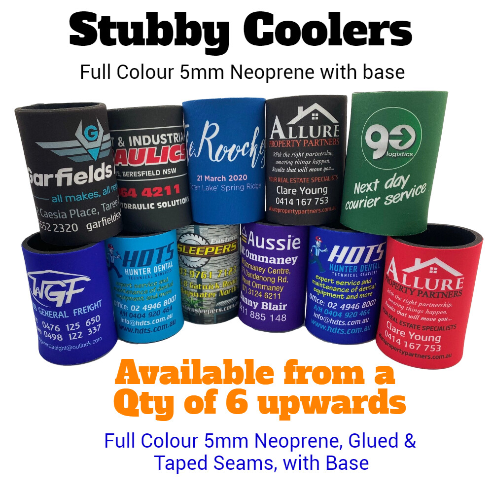 Full Colour Stubby Coolers - Bulk Quantities