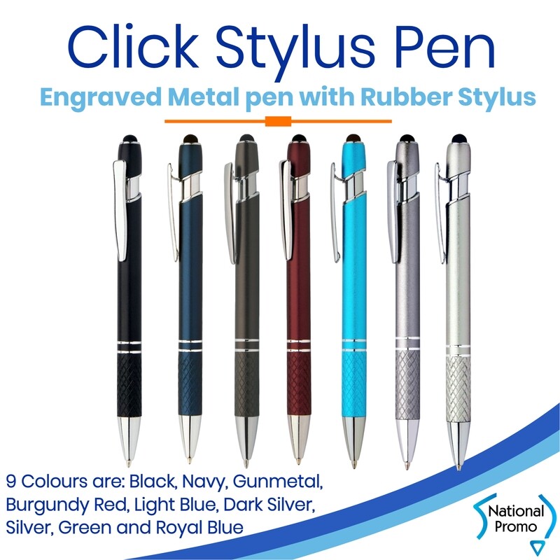 CLICK STYLUS Engraved Metal Pen