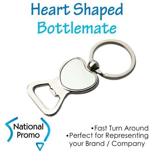 Heart Shape Bottle Opener Keyring