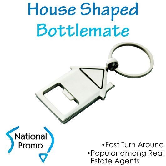 House Shape Bottle Opener Keyring