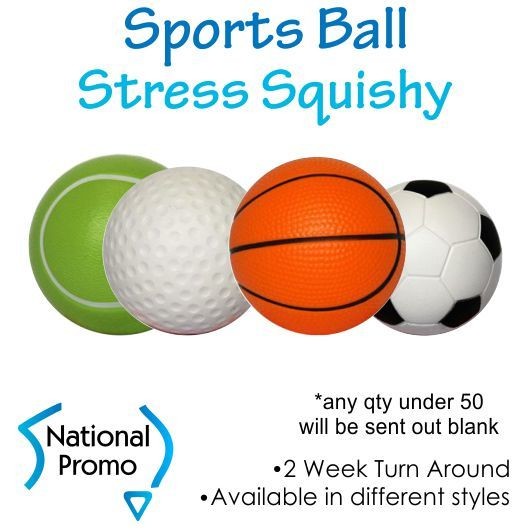 Single Colour Print Sports Stress Balls