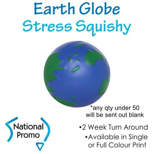 Single Colour Print Earth Globe Squishy