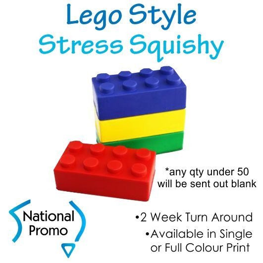 Single Colour Print Lego Style Squishy