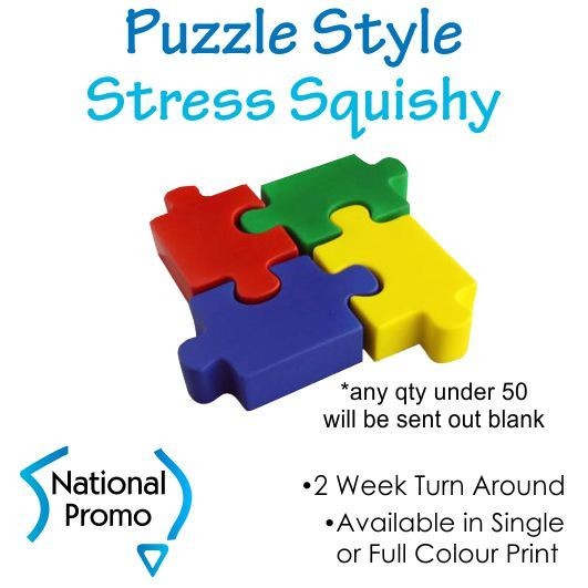 Single Colour Colour Print Puzzle Style Squishy