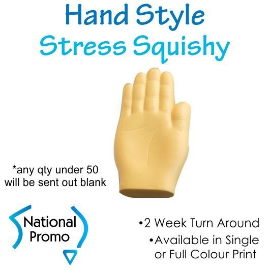 Single Colour Print Hand Style Stress Squishy