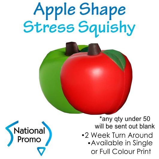 Single Colour Print Apple Fruit Stress Squishy