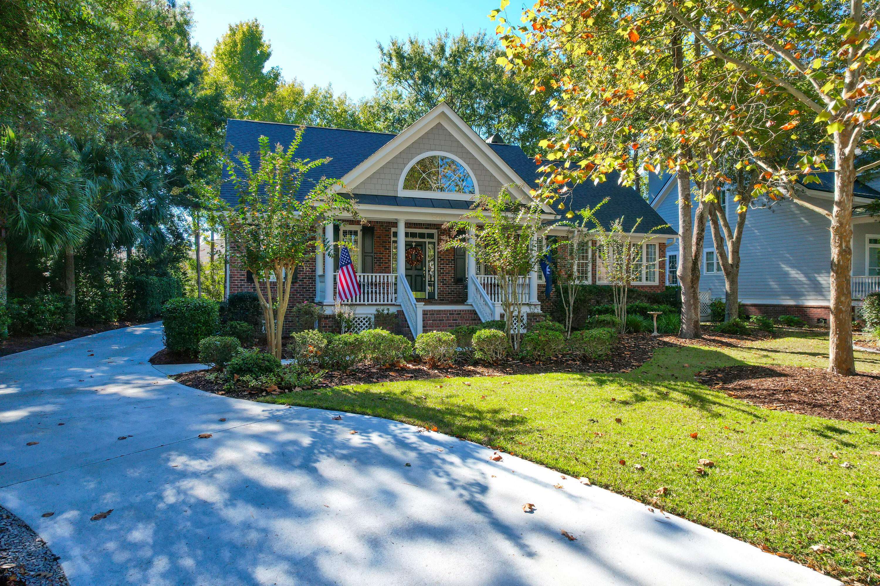 Impeccable and well maintained all-brick home with extensive upgrades located on .32 acres.  Welcome to this beautiful 3 bedroom, 3 1/2 bath home with attached FROG nestled in the desirable neighborhood of Tennyson at Park West. Upon entering this home you are greeted by the charm of a full front porch which overlooks the beautifully maintained yard.  Upon entering home, you will be greeted by the inviting foyer with wood floors throughout.  To the right is the formal dining space, which is currently used as a keeping space (or flex area) off of the kitchen. If you continue to the right, you will find the updated kitchen with an island with gas cooktop with a disappearing downdraft, microwave/electric wall oven combo, 42'' deluxe cabinets, pantry, & stainless appliances.   . . . (MORE)(MORE) . . . Continuing through the home, you will find a powder room, a great-sized closet, the stairs to the attached Finished Room Over Garage (FROG) or media room, and the large laundry room with access to the garage.  Next, you will find the spacious great room w/gas-log fireplace, vaulted ceiling, open staircase to upstairs, and ample amount of windows for natural light!  The downstairs owner's suite features a private entry and a spacious room with lots of natural light including a walk-in closet, plus an en-suite bathroom with a large jetted tub and walk-in shower.  Upstairs, you will find two spacious bedrooms and two bathrooms.  Outside the backyard serves as a private oasis with a screened porch along with a firepit and a garage behind the home.  Creating the perfect setting for relaxation or hosting outdoor barbecues!  This home is equipped with attic/storage space galore; hardwoods throughout the main living areas & stairs; updated lighting fixtures & fans; upgraded landscaping, natural gas (which includes the gas range, gas logs, & the main furnace/big unit), newer HVAC units, newer roof, newer hot water heater, & so many deluxe features that we cannot begin to list them all!  This home was built by J.C. Smith in 2001!  This home has only had 2 owners since 2001 and has been lovingly maintained and cared for!  While living in the Tennyson at Park West community, you can enjoy amenities such as a clubhouse, neighborhood pool(s), tennis courts, playground area, walk jog trails, and much more!  Location, Location, Location!  This home's prime location offers easy access to shopping, Costco, Towne Center, dining, beaches & entertainment options, Mount Pleasant Recreation Center, & Laurel Hill County Park.  Plus, Laurel Hill (4K - 2nd), Pinckney Elementary (3rd - 5th), and Cario Middle (6th - 8th) within bike-riding or golf cart distance.  Close proximity to Wando High School, Downtown Charleston, Charleston International Airport, and hospitals.  This spectacular Tennyson at Park West home is in impeccable, move-in condition offering the opportunity to experience a lifestyle of luxury and comfort.  Don't let this dream home slip away - schedule your showing today!