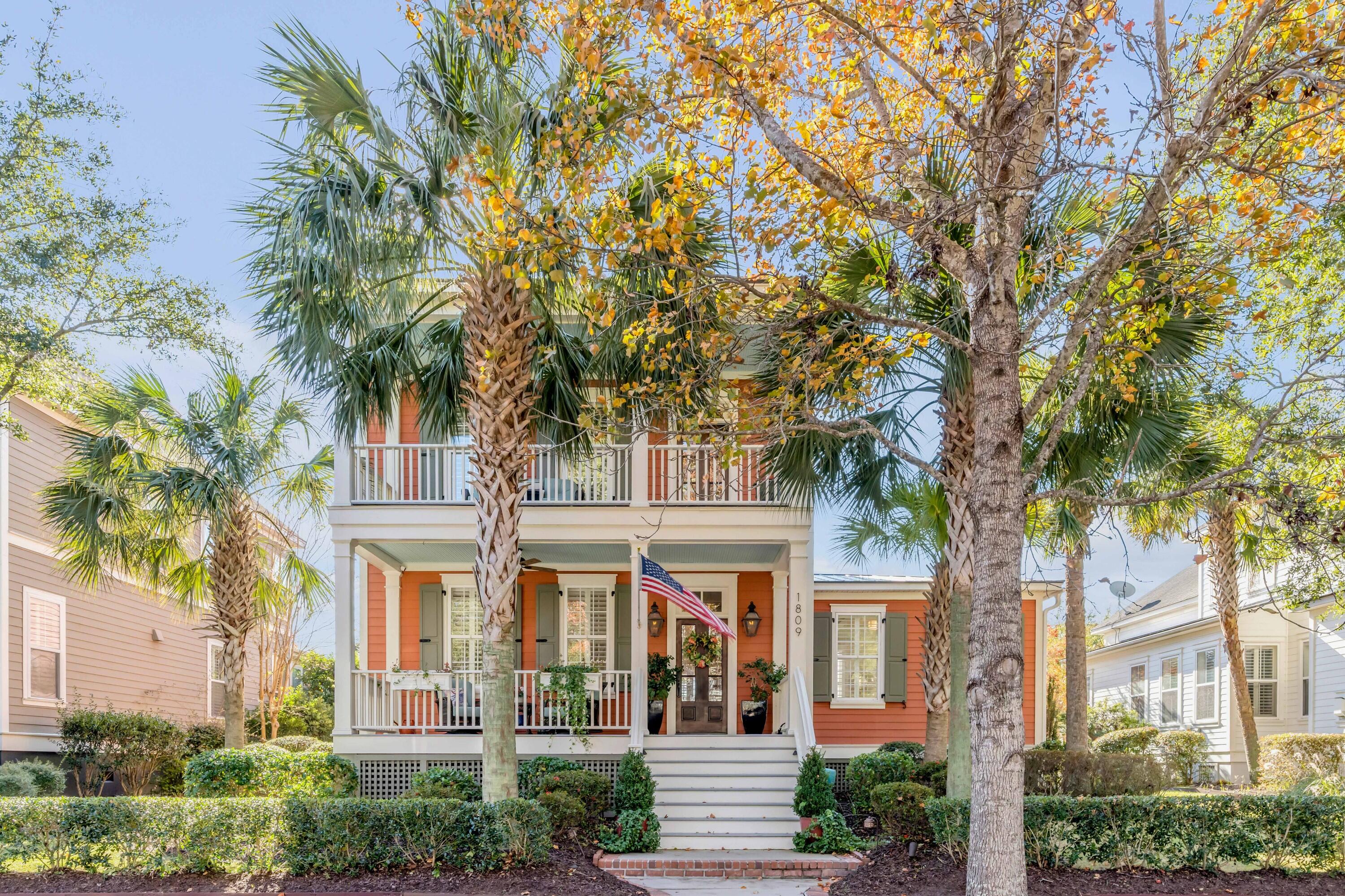 Welcome to 1809 Beekman Street, a stunning Lowcountry home nestled in the heart of Daniel Island South. This 4-bedroom, 3.5-bath property offers a fabulous pool and patio area, a spacious detached FROG, and numerous thoughtful upgrades. Its classic Southern-style porches give it immense curb appeal, making it an inviting home you won't want to miss.From the moment you step inside, tall ceilings, rich wood floors, and an open sightline to the back of the home create a welcoming atmosphere. Custom paneling, eye-catching lighting, and a jute staircase runner add warmth and charm to the entryway. The main living area features a spacious living room with a gas fireplace, multiple windows that bring in natural light, and beautifully stained French doors that lead to the screened porch andoutdoor spaces. Intricate trim work throughout the home speaks to its custom design, while the open floor plan keeps the spaces functional and connected.

The kitchen is both beautiful and practical, with tall white cabinetry, a custom island, quartz countertops and backsplash, and a farmhouse sink. Whether hosting a casual gathering or preparing for a formal meal, this kitchen is perfectly suited for any occasion. Adjacent to the kitchen is a breakfast area, offering a casual dining space while keeping you engaged with family or guests. For more formal meals, the dining room around the corner features intricate gold detailing reminiscent of Downtown Charleston's historic homes.

The first floor also includes a cozy family room that can flex to suit your needs. It's the perfect spot for movie nights, a playroom, or even a formal office. A nearby powder room adds convenience for both residents and guests.

The outdoor living spaces are truly exceptional. The screened porch provides a relaxing retreat with a porch swing and a dining area, perfect for enjoying the Lowcountry breezes. The saltwater pool features built-in fountains for tranquil sounds and a dedicated spa for ultimate relaxation. The spacious pool deck offers ample room for lounge chairs, an outdoor shower, a firepit area, al fresco dining, and a built-in grill station, making this space ideal for entertaining.

The detached two-car garage includes a fully finished FROG (Finished Room Over Garage), providing the perfect guest quarters or potential rental space. Visitors will enjoy a private living room, balcony, kitchenette, sleeping area, and full bath, ensuring their comfort whether staying for a few days or a few weeks.

On the second floor of the main house, the owner's suite serves as a serene retreat. This spacious bedroom offers access to the front balcony, ideal for morning coffee or evening reading. Two closets and an updated en suite bathroom with a glass-enclosed shower, dual sink vanity, custom shelving, and modern tile ensure ease and luxury.

Down the hall, two guest bedrooms are serviced by a stylish full bathroom, making the space functional and comfortable for family or visitors. The conveniently located laundry closet completes the second floor.

This home offers an exceptional lifestyle in Daniel Island South. Beat the summer heat with the pool, host family and friends with ease, and enjoy the convenience of being walking distance to schools, parks, pools, the library, miles of walking and bike trails, and Downtown Daniel Island.