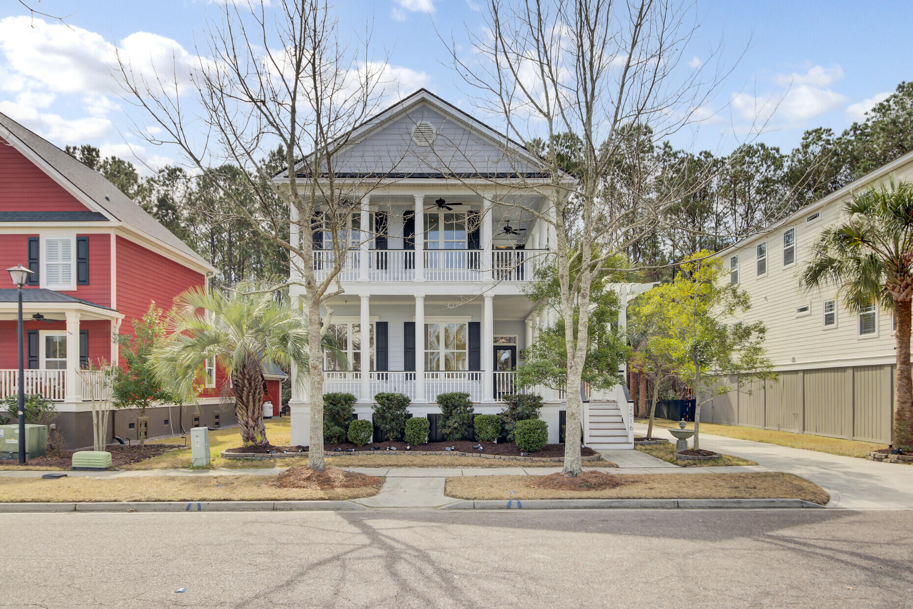 Welcome to 2516 Willbrook Ln, a stunning Southern Living home where charm, comfort, and thoughtful design come together. Nestled on a private lot backing up to a serene conservation area, this home offers the perfect blend of space, style, and convenience. With double front wrap-arounds, you'll have no shortage of spots to relax and take in the Lowcountry breeze. Located just steps from community amenities and a golf cart ride to Harris Teeter, this move-in-ready home is waiting for its next owners.Step inside to find 10' ceilings downstairs and 9' ceilings upstairs, creating an open and airy feel throughout. The spacious living room, complete with a cozy fireplace, flows seamlessly into the formal dining room- ideal for hosting gatherings.The generous kitchen, featuring modern updates and ample storage, opens effortlessly into the family room, where natural light fills the space, the perfect spot for casual mornings.

Upstairs, the primary suite is a true retreat, featuring a fireplace, dual walk-in closets, and an updated spa-like ensuite adorned with modern black tile, a beautiful taupe tiled shower, and jetted tub surround. From the primary, step out onto your private, wrap-around balcony. To complete the second story, two additional bedrooms share a Jack-and-Jill bath, providing convenience and privacy.

Just off of the kitchen, you will find a half bath, and a staircase that lead to the spacious 4th bedroom, complete with a full bath and walk-in closet, making it perfect for guests, a home office, or a media room.

This gorgeous home is a blank canvas ready for its next chapter. Don't miss the chance to make this beautifully designed home yours! Schedule your showing today!