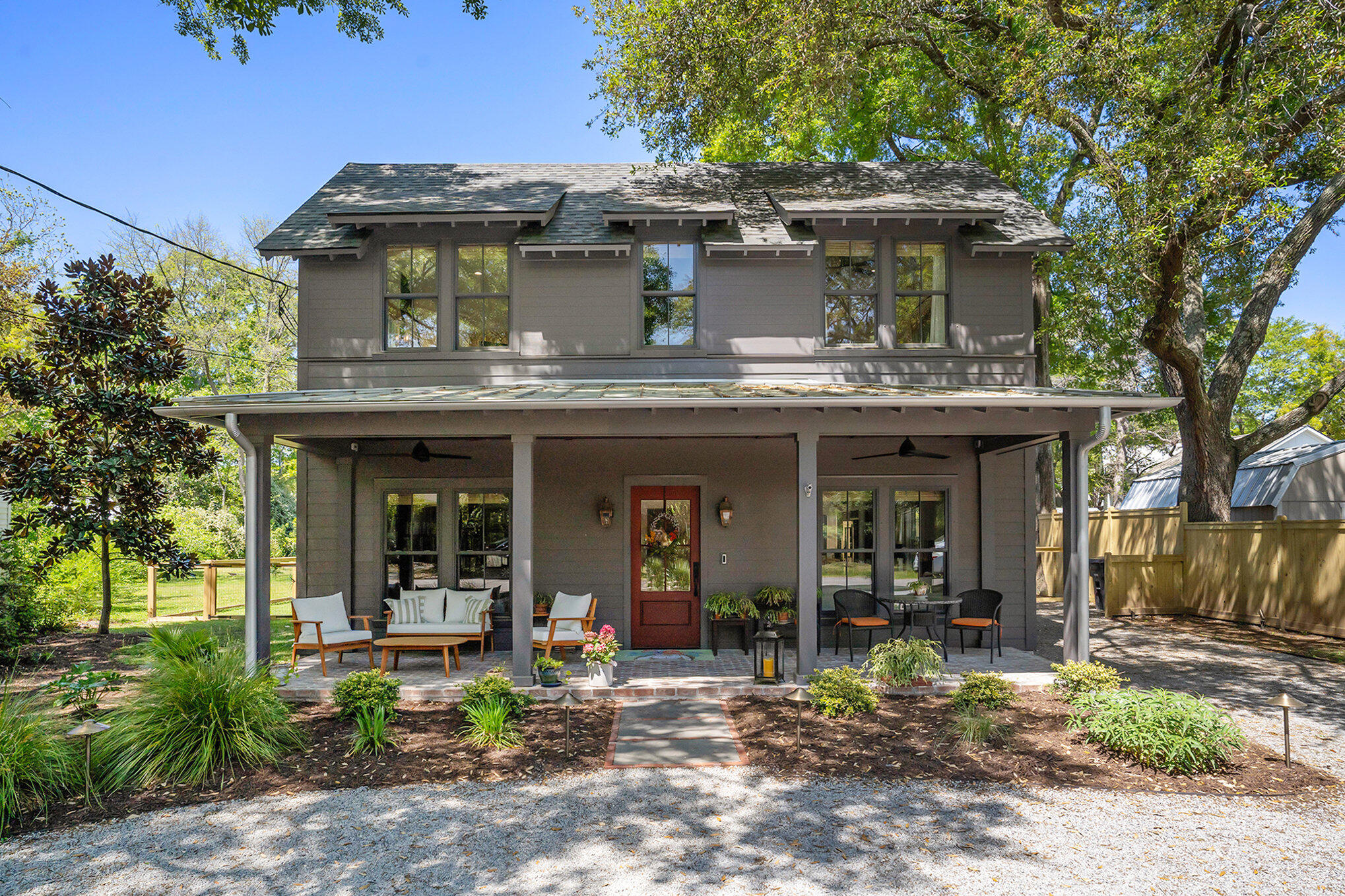 Experience luxurious living at 750 Atlantic Street, an exquisite residence nestled in Mt. Pleasant's most sought-after neighborhood. Built in 2021, this home boasts impressive 9 and 10-foot ceilings paired with 7-inch wide plank white oak hardwood flooring, bathing every room in natural light. Step into the inviting main level featuring a spacious central living area that seamlessly flows into a stunning kitchen. Adjacent to the kitchen, a secluded office with solid French doors offers privacy, while two secondary bedrooms connected by a Jack and Jill bathroom, one is currently used as an office space. The main floor is completed by a half-bath, an inviting eat-in dining area, and a meticulously designed kitchen with custom cabinetry, farm sink, pot-filler, and awalk-in pantry.

Ascend to the second floor to discover a generously proportioned third bedroom with its own en suite bathroom. At the end of the hallway, the owner's suite awaits as a serene sanctuary. This retreat features a primary bedroom with lofty 10-foot ceilings, an expansive walk-in closet with custom built-ins, and a luxurious spa-like bathroom complete with double vanities, refined light fixtures, a freestanding soaking tub, and a spacious tiled shower.

Outside, professionally landscaped grounds complemented by curated lighting enhance both the front and rear outdoor living spaces. The backyard oasis is enclosed by an 8-foot privacy fence, featuring a brick-design, permeable patio, built-in outdoor grilling space, and lush grassy areas perfect for outdoor enjoyment. Ample storage is provided by a large shed.

Don't miss the opportunity to call this beautifully designed, custom home yours, ideally located just minutes from Pitt Street Bridge, Alhambra Hall, Shem Creek, Sullivan's Island, and Downtown Charleston.