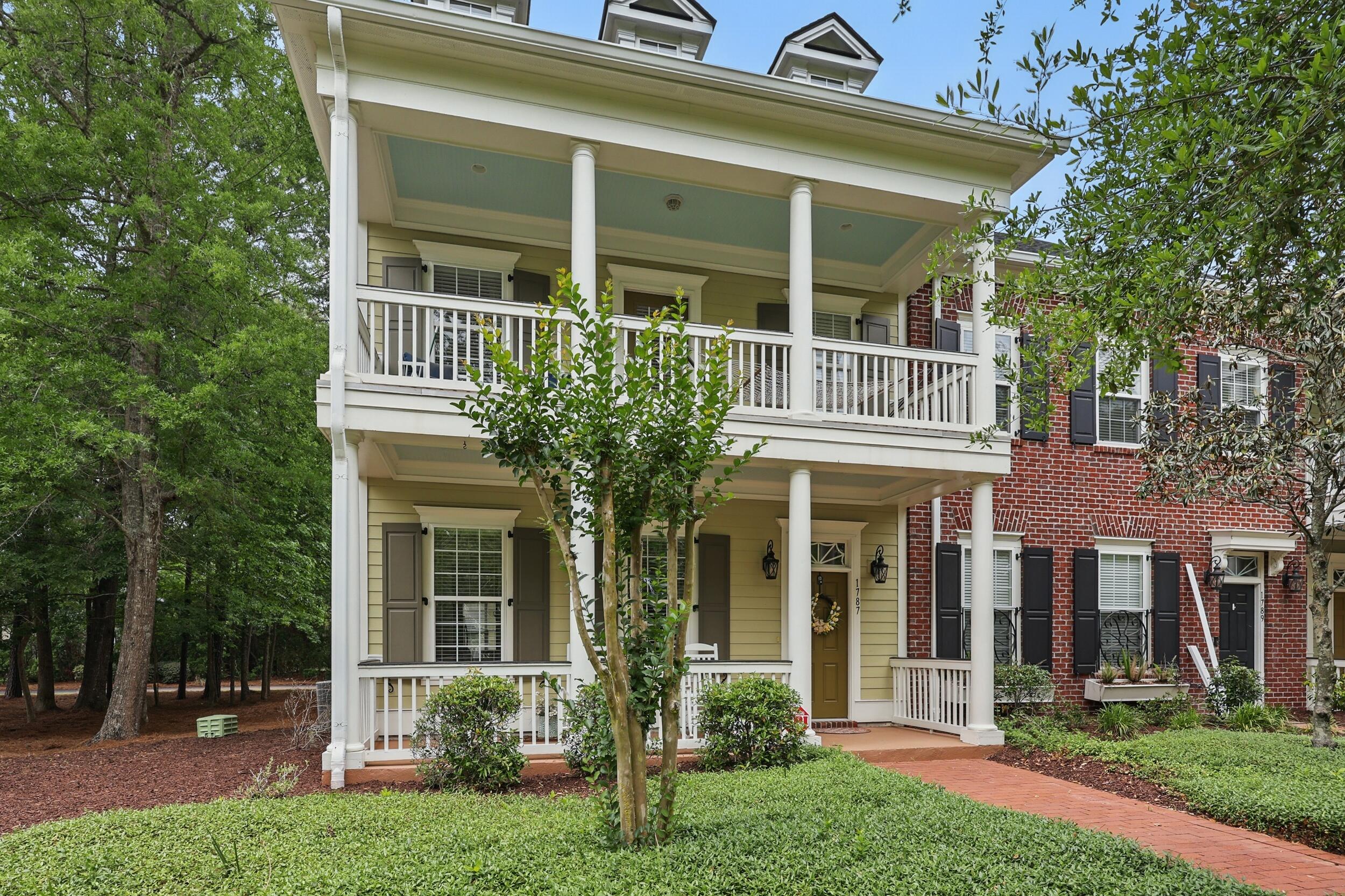Experience the best of Lowcountry living at 1787 Tennyson Row, a thoughtfully designed end-unit townhome located in the highly desirable Park West community of Mount Pleasant. This 3-bedroom, 2.5-bathroom residence blends classic Charleston architecture with everyday comfort, featuring double front porches, a private fenced courtyard, and a detached two-car garage. The welcoming brick walkway and full front porch set the tone for what awaits inside- warm wood floors, elegant trim work, and a layout that's ideal for both entertaining and quiet evenings at home.Step through the front door into a spacious foyer flanked by a formal dining room with tray ceilings and wainscoting. The open-concept living area offers a gas fireplace and seamless connection to the kitchen, where you'll find Corian countertops, stainless steel appliances, gas cooking, and access to the screened-in porch for enjoying Charleston's mild seasons. Upstairs, the primary suite opens to the upper piazza and features a large walk-in closet and en suite bath with a garden tub, shower, and double vanities.

Life in Park West offers more than just a beautiful home, it's a lifestyle of convenience and community. Residents enjoy top-tier amenities including two resort-style pools, tennis courts, an expansive clubhouse, play parks, and miles of walking and biking trails that wind through peaceful natural surroundings. A unique highlight of Park West is its built-in shopping center, home to everyday conveniences like Publix, restaurants, boutiques, fitness studios, and medical offices. Roper St. Francis Mount Pleasant Hospital is also located just around the corner for peace of mind.

Families appreciate the easy access to top-rated schools, all located right in the neighborhood. Outdoor lovers will enjoy nearby Laurel Hill County Park and the Mount Pleasant Recreation Complex, complete with sports fields, an indoor pool, and nature trails. All of this just 15 minutes from the beaches of Isle of Palms and Sullivan's Island, and only 20 minutes to the heart of historic downtown Charleston.


If you're looking for charm, comfort, and an unbeatable location, this townhome in Park West checks every box. Don't miss the opportunity to make it yours. Schedule your showing today!