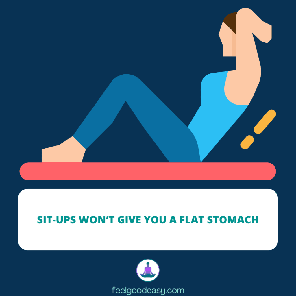 Sit-ups won’t give you a flat stomach