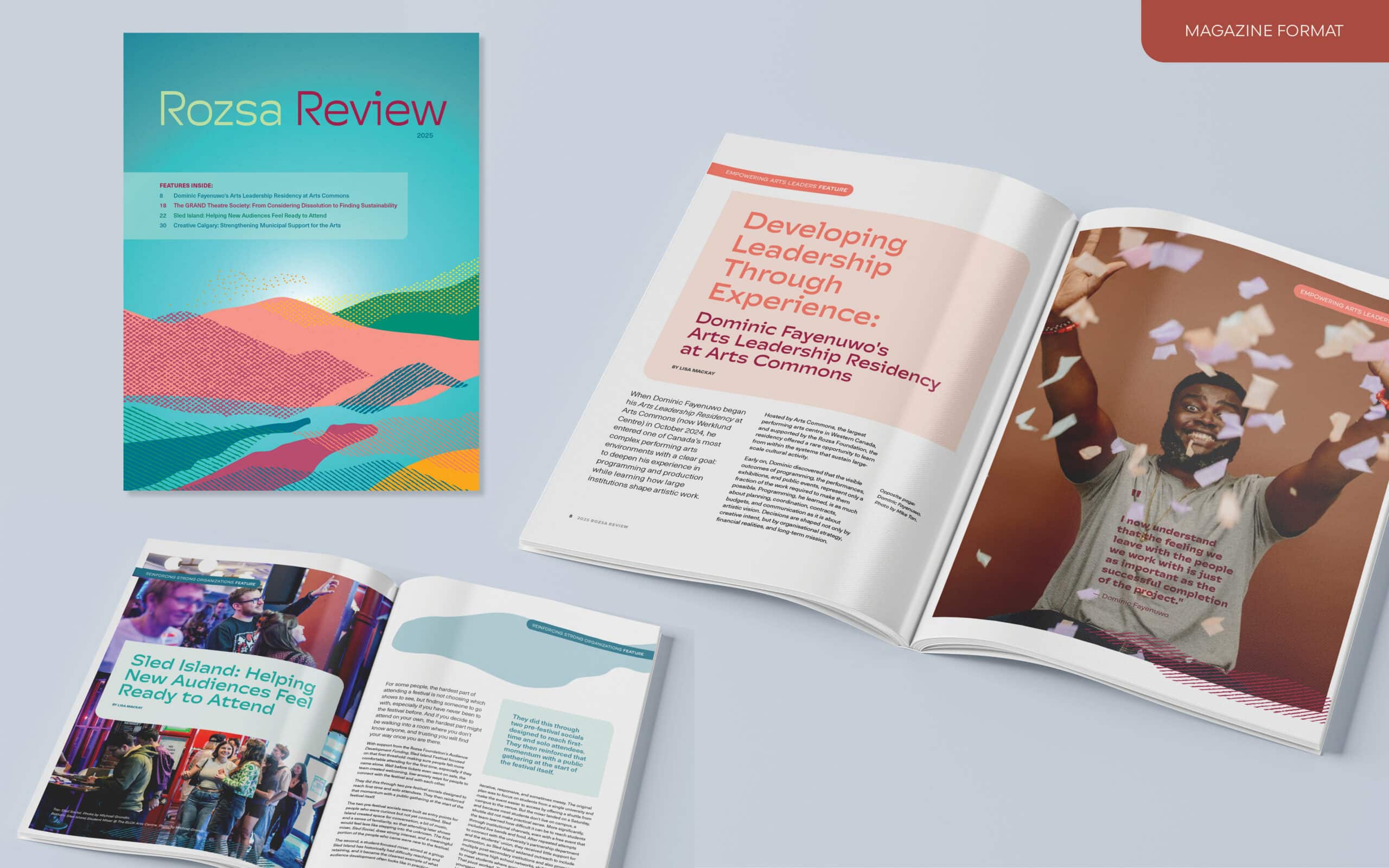 Pages from Rozsa Foundation impact report