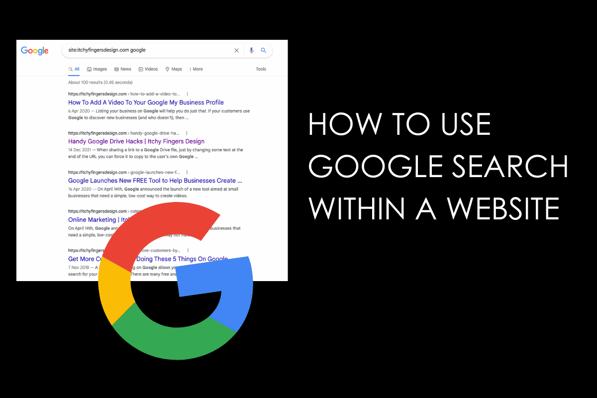 How to use Google Search within a Website | Itchy Fingers Design