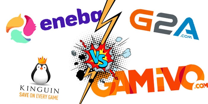 G2A vs Kinguin vs Eneba vs Gamivo comparison