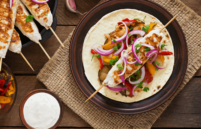 Grilled Chicken Kabob Tacos Nerdy Mamma