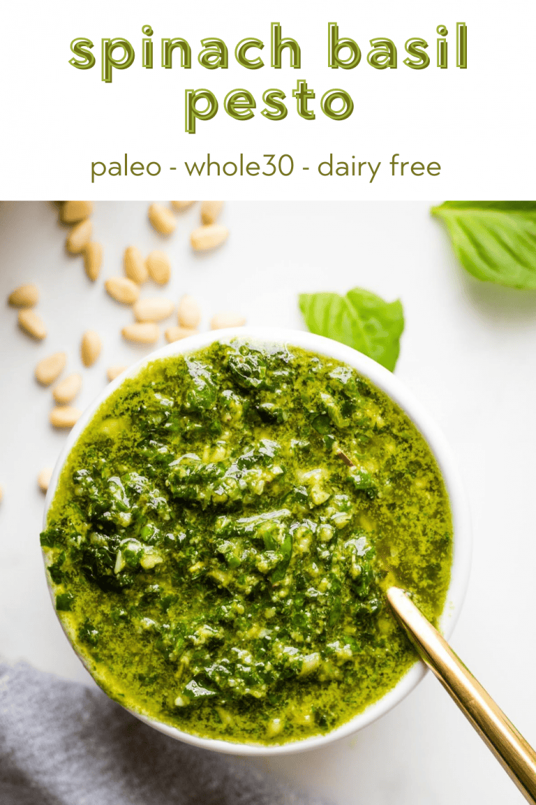 Vegan Spinach Pesto (5Minute + Dairy Free, Paleo & Whole30) The
