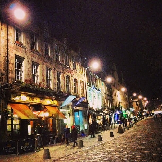 Grassmarket at night - Edinburgh, Scotland