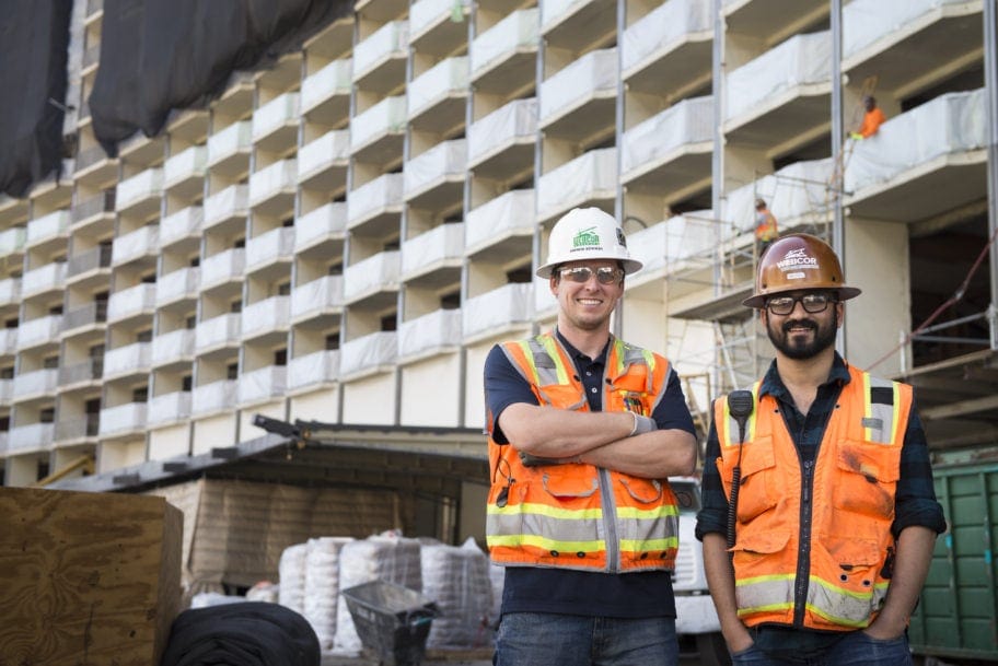 Work at New Century Plaza in Los Angeles