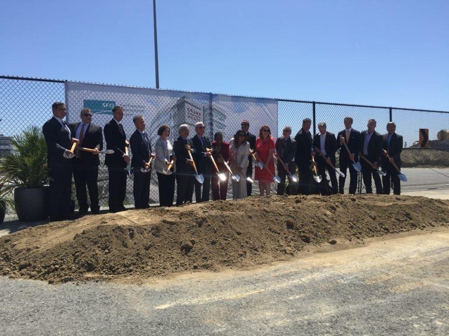 Groundbreaking for San Francisco International Airport Boarding Area B project, 2017