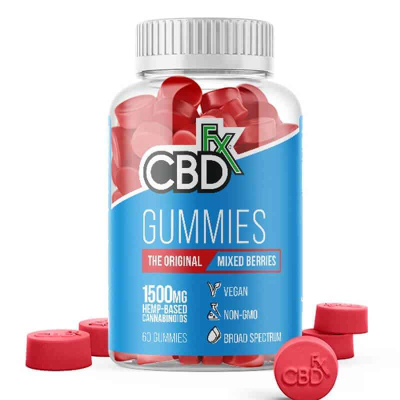 CBDFX 1500mg gummies mixed berry
