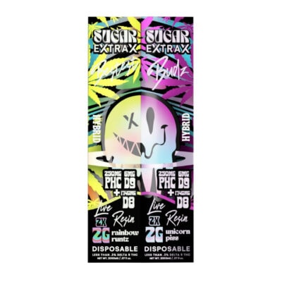 Sugar Extrax Best Budz Rainbow Runtz Unicorn Piss Disposable 4 grams