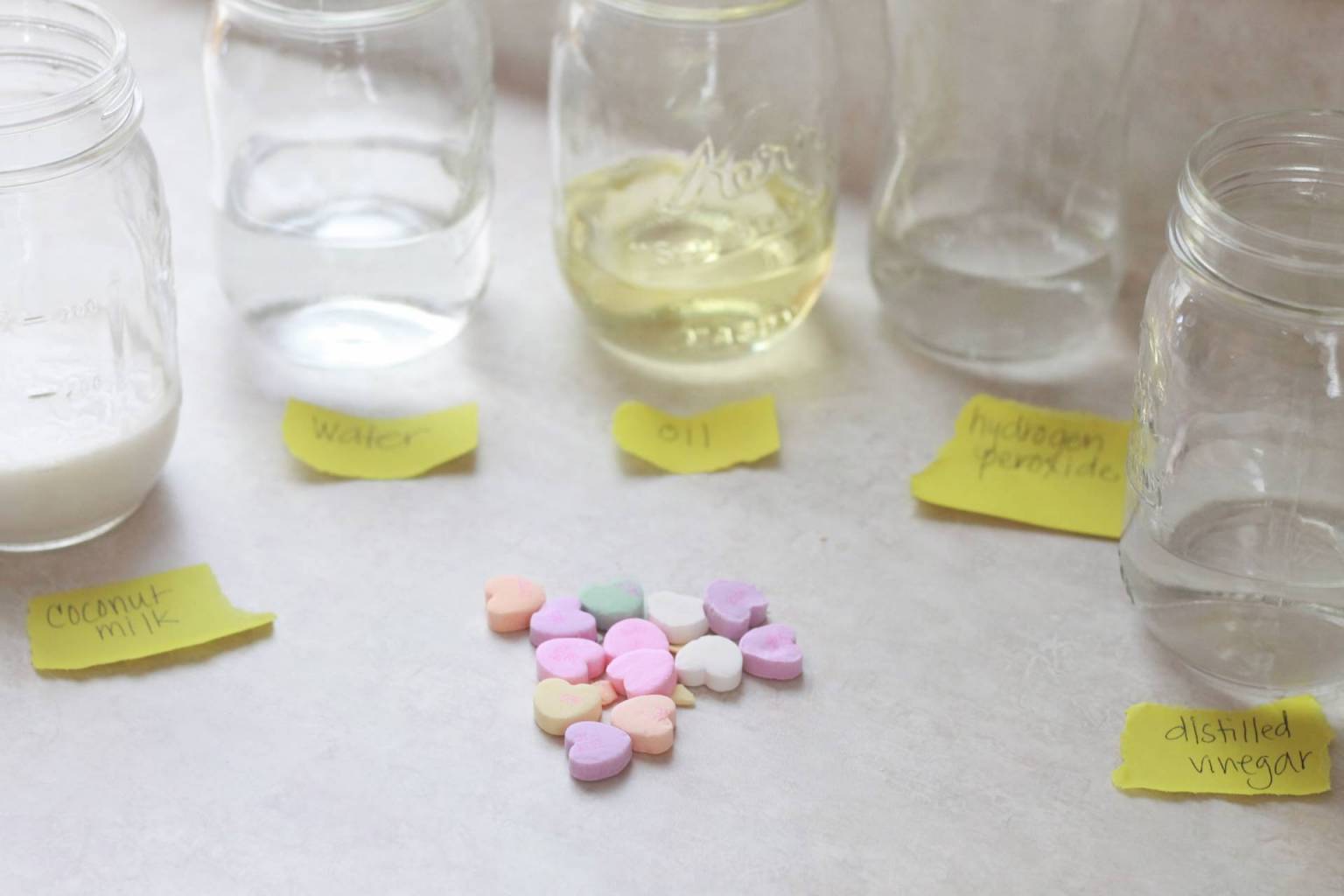 Dissolving Candy Hearts Science Experiment Green Kid Crafts