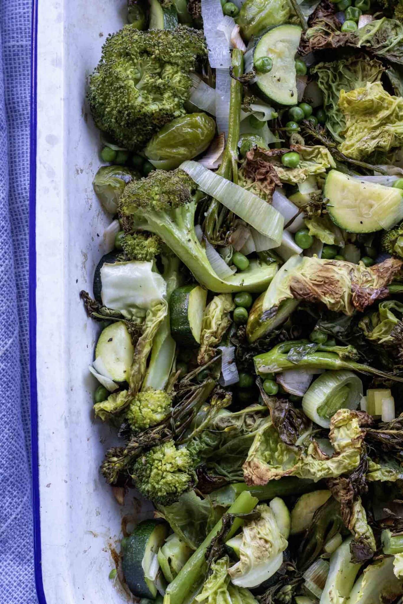 Roasted Green Vegetables - an easy healthy side dish