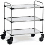 Chariot inox 2 plateaux