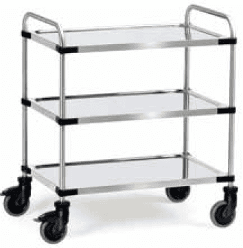 Chariot inox 2 plateaux