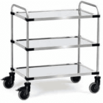 Chariot inox 3 plateaux