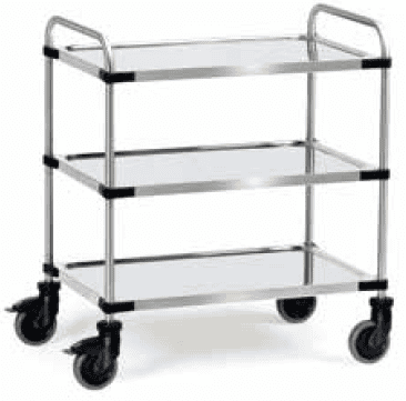 Chariot inox 3 plateaux