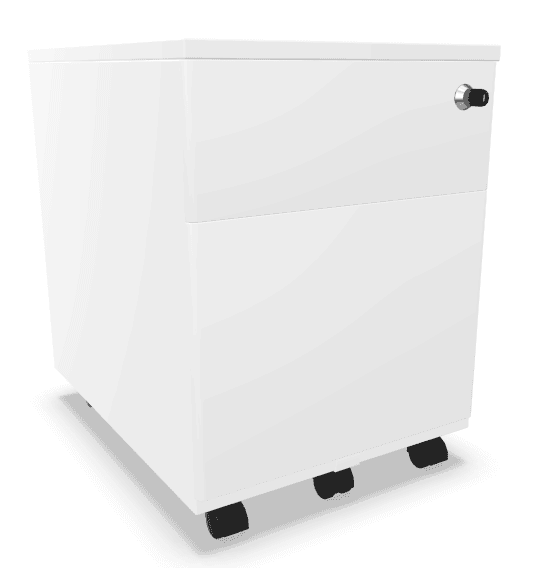 Caisson Métallique Roulettes (BLANC)