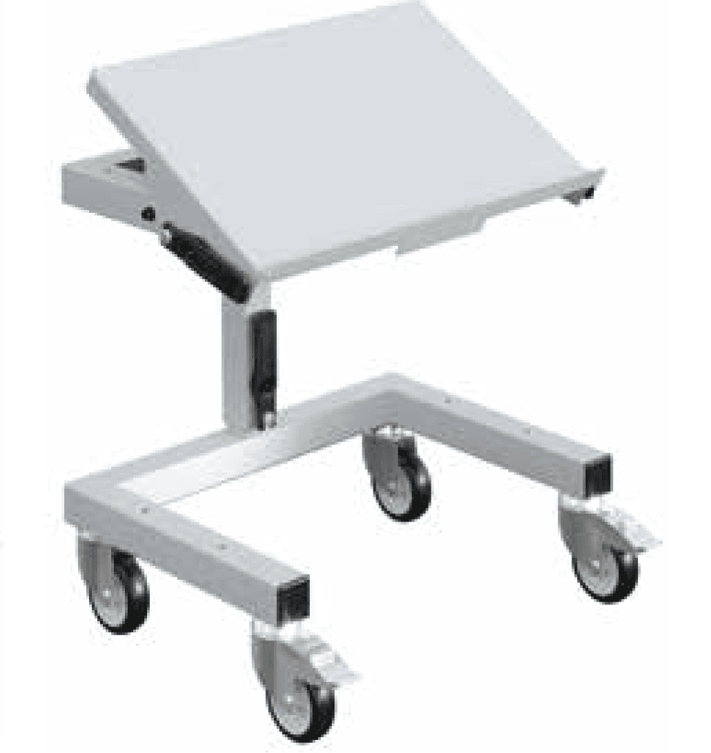 Support pour 1 bac ou 2 bacs (Option 020020008) hauteur réglable et plateau inclinaison réglable